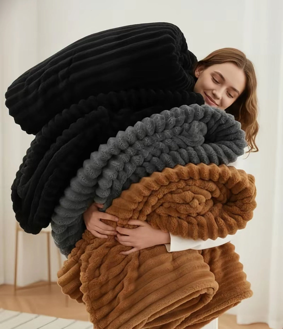 Bedloom Soft Cozy Faux Fur Throw Blanket