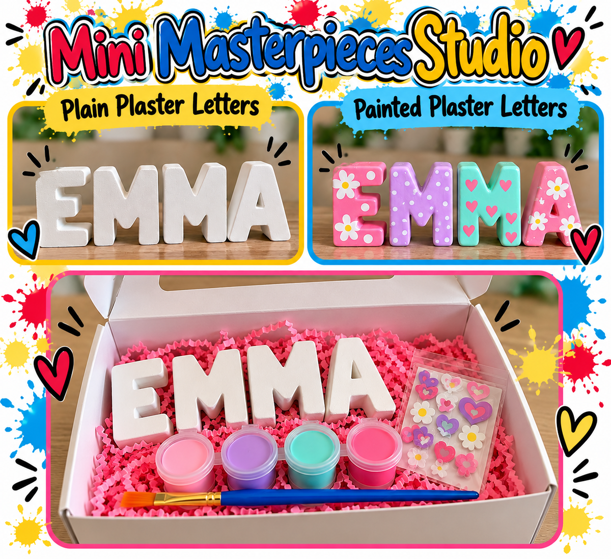 Personalized Name Paint-Your-Own Plaster Kit